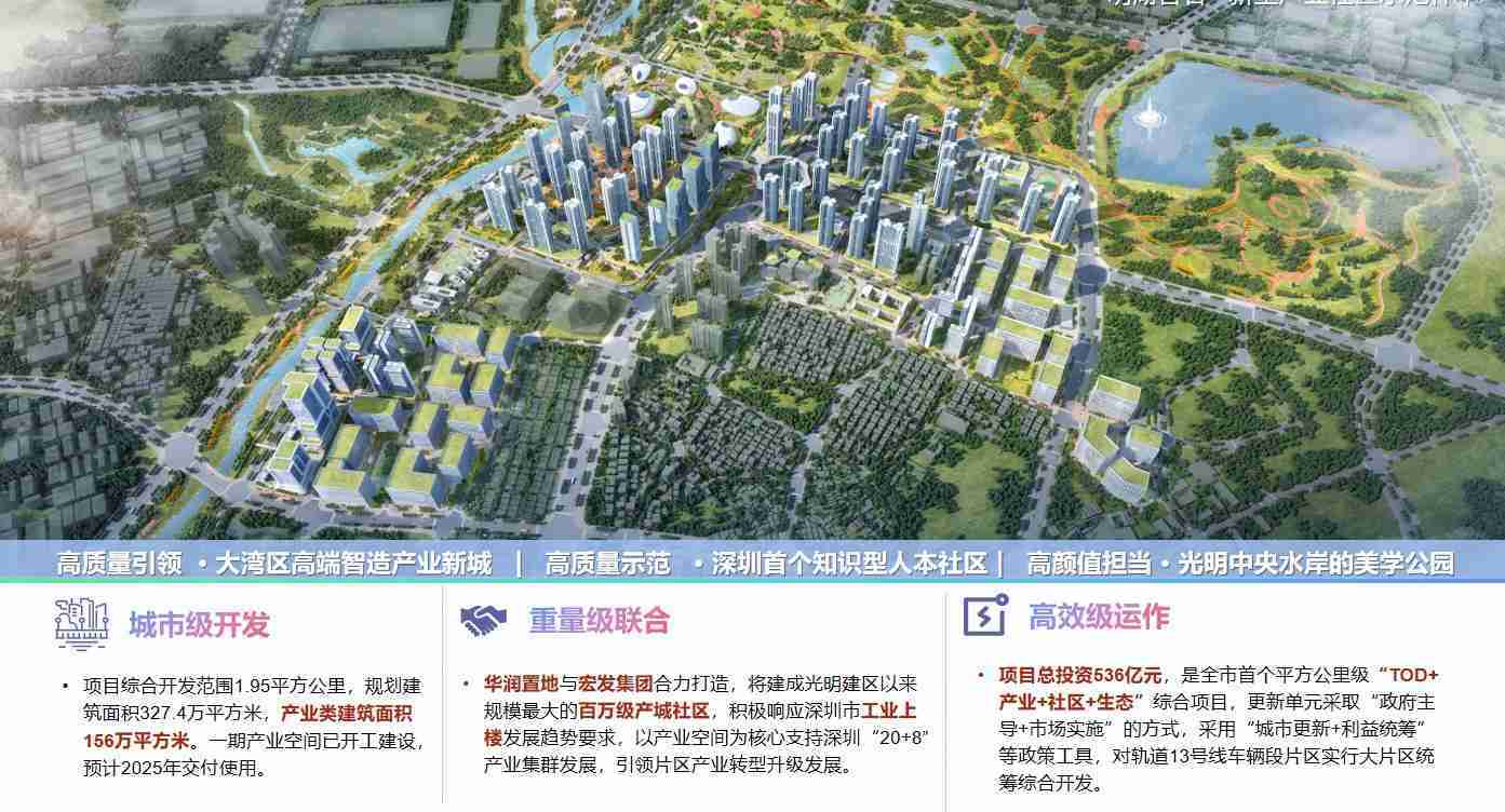 深圳大湾区智能传感新型产业社区厂房出租 28万㎡产业空间 光明